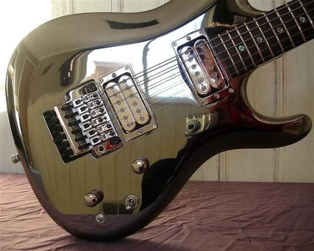 ibanez js2prm chromeboy guitar angle shot