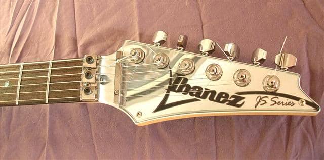 ibanez js2prm chromeboy shiny headstock shot