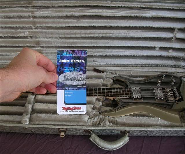 ibanez js2prm guitar limited warranty card