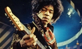 Jimi Hendrix Fender Strat Guitar Player